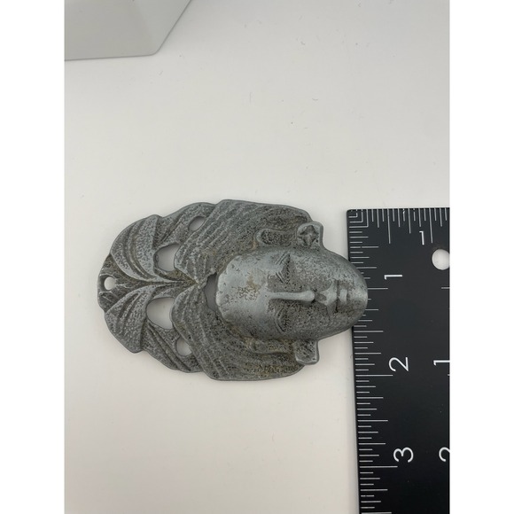 Art Nouveau Maiden Mask Cast Metal Furniture Mount Figural Architectural Salvage - Picture 9 of 11